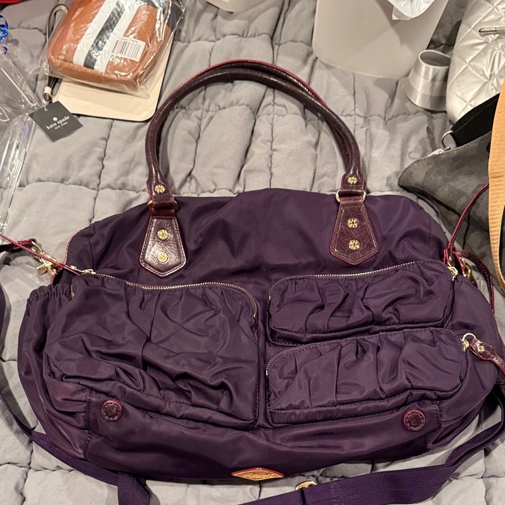 MZ Wallace Deep Purple Diaper  Bag